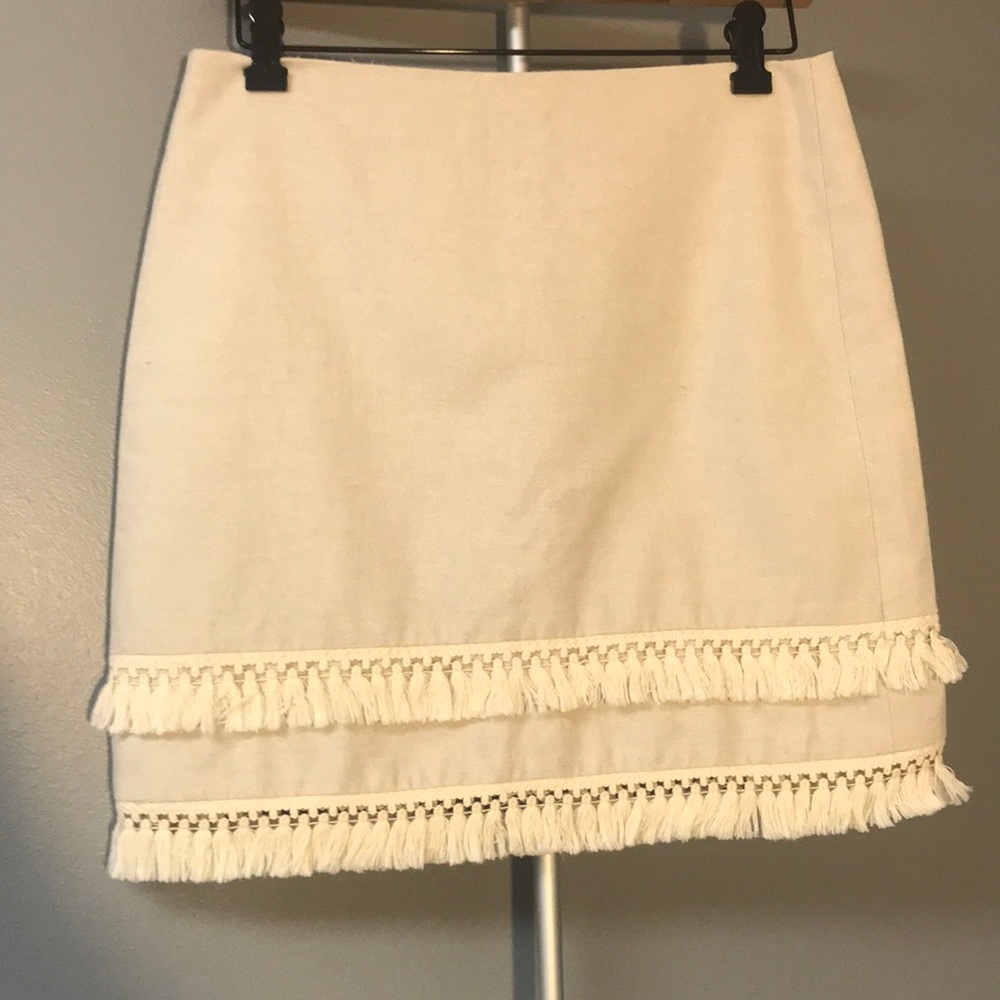 Loft Fringed Mini Skirt